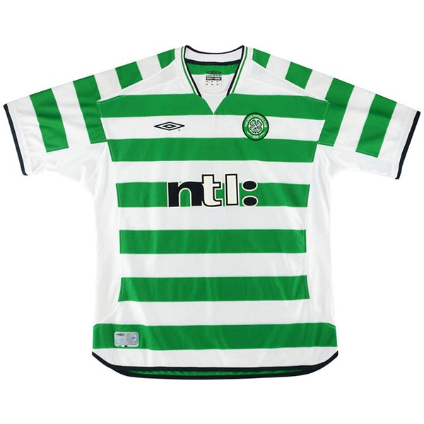 Camiseta Celtic 1ª Kit Retro 2001 2003 Verde